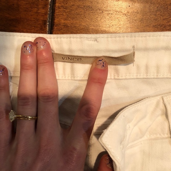 Vince white skinny jeans with stretch. Never worn. - Picture 4 of 5